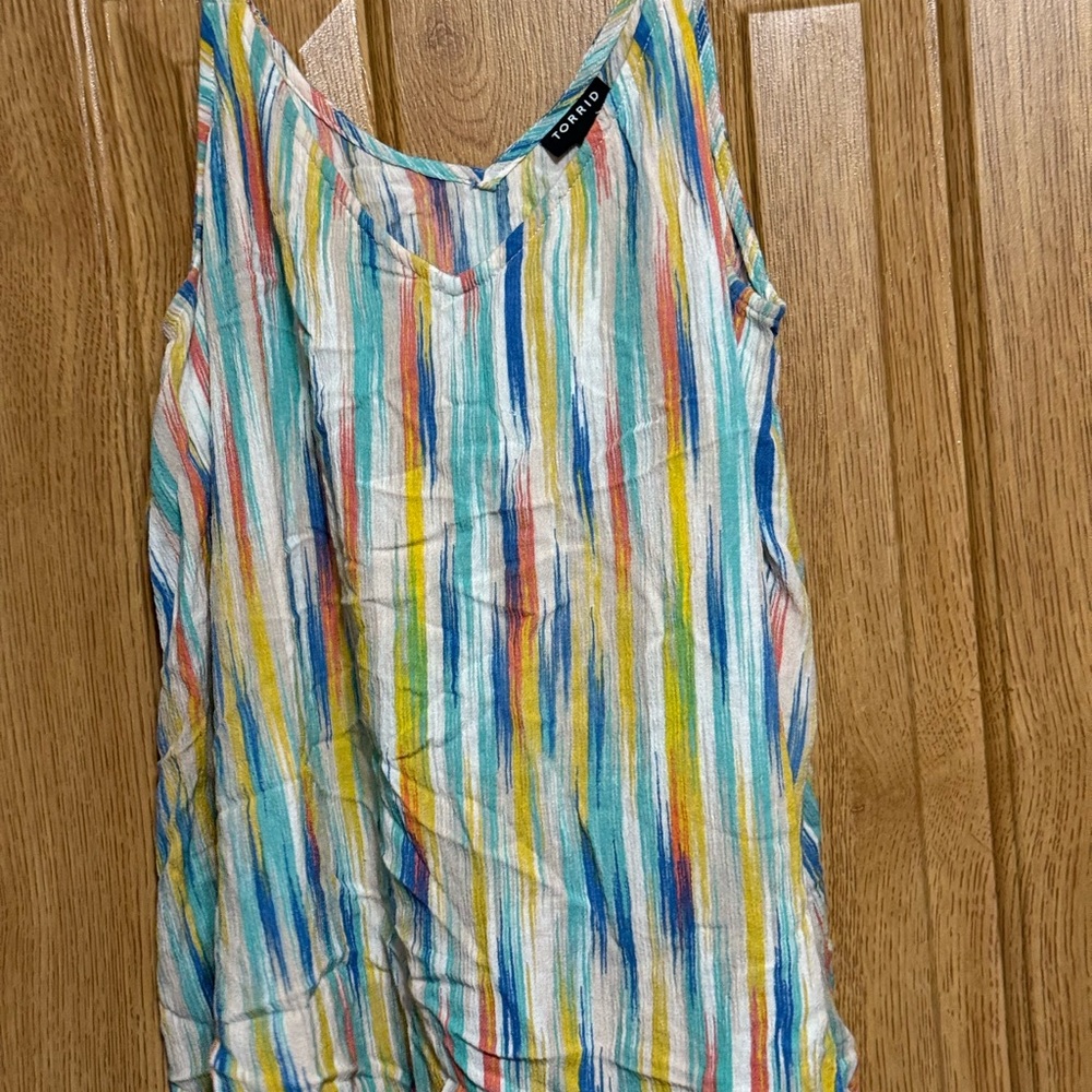 Torrid Multicolor Striped Tank Top